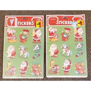 Vintage USA Eureka Christmas Stickers 2 Packages See Details